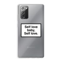 Self love: Samsung Galaxy Note 20 / Note 20 5G Transparant Hoesje