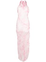 MSGM robe longue à volants - Rose