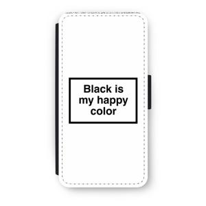 Black is my happy color: iPhone 7 Plus Flip Hoesje