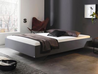 Bed IXANA 140x200 cm metaalgrijs zonder hoofdeinde