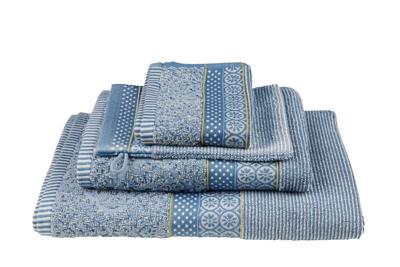 Pip Studio Pip Studio Soft Zellige douchelaken Blauw Grijs 70x140 cm