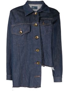 Kolor veste en jean à design asymétrique - Bleu