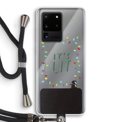 It's Lit: Samsung Galaxy S20 Ultra Transparant Hoesje met koord