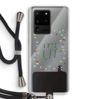 It's Lit: Samsung Galaxy S20 Ultra Transparant Hoesje met koord
