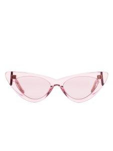 Linda Farrow x The Attico lunettes de soleil Dora à monture papillon - Rose