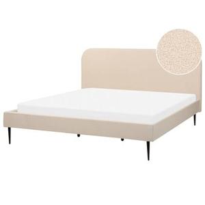 Beliani - FLAYAT - Tweepersoonsbed - Beige - 180 x 200 cm - Bouclé