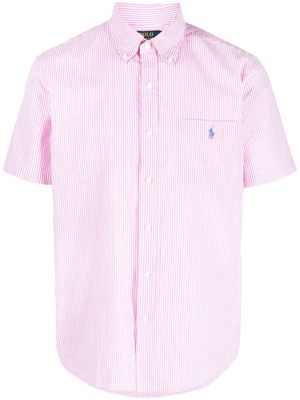Polo Ralph Lauren chemise rayée à logo brodé - Rose