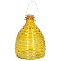 Wespenvanger/wespenval geel van glas 21 cm   -