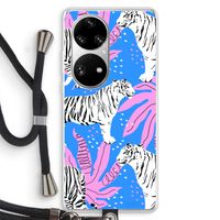 Tijger: Huawei P50 Pro Transparant Hoesje met koord