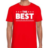 The Best print t-shirt - rood - voor heren - feestkleding - De beste - superman - katoen