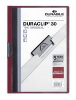 Klemmap Durable Duraclip A4 3mm 30 vellen aubergine - thumbnail