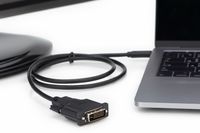 Digitus AK-300332-020-S USB-C-displaykabel USB-C / DVI Adapterkabel USB-C stekker, DVI-D 24+1-polige stekker 2.00 m Zwart Afgeschermd, Afgeschermd (dubbel) - thumbnail