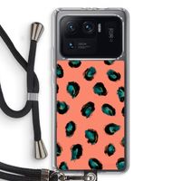 Pink Cheetah: Xiaomi Mi 11 Ultra Transparant Hoesje met koord