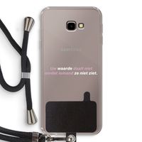 uw waarde daalt niet: Samsung Galaxy J4 Plus Transparant Hoesje met koord