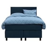25% korting - Boxspring Liv Egaal - Blauw - 120x200 Cm - Ronde Poot