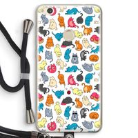 Kleurrijke katten: Huawei Ascend P8 Lite (2017) Transparant Hoesje met koord