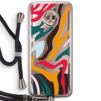 Colored Zebra: Motorola Moto G6 Transparant Hoesje met koord