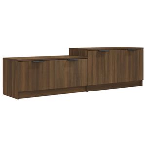 The Living Store Tv-meubel Praktisch bruineiken 158.5x36x45cm Hout