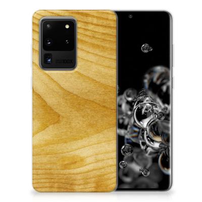 Samsung Galaxy S20 Ultra | Bumper Hoesje | Licht Hout