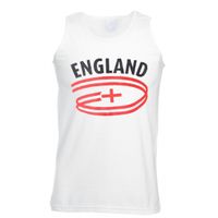 Witte heren tanktop Engeland 2XL  - - thumbnail