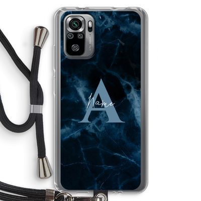 Midnight Marble: Xiaomi Redmi Note 10S Transparant Hoesje met koord