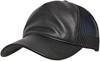 Flexfit FX6606LT Leather Trucker Cap - Black/Black - One Size