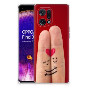 OPPO Find X5 Silicone Back Cover Liefde - Origineel Romantisch Cadeau