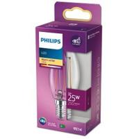 Philips LED kaars E14 2-25W 2700K filament helder blister - 5100298