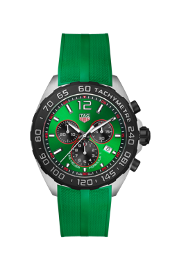 Horlogeband Tag Heuer BT0745 Rubber Groen 21.5mm
