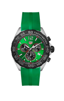 Horlogeband Tag Heuer BT0745 Rubber Groen 21.5mm