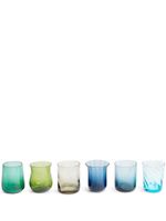 Bitossi Home lot de six verres Diseguale - Bleu