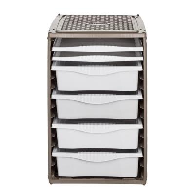 Bama ri,ordino opbergsysteem 34x41x53 cm taupe/wit