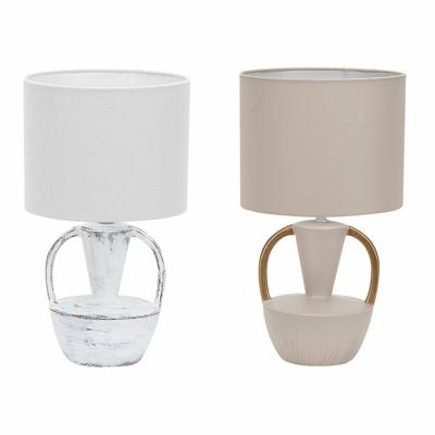 Bureaulamp DKD Home Decor Keramisch Polyester 50 W (20 x 20 x 35 cm) (2 Stuks)