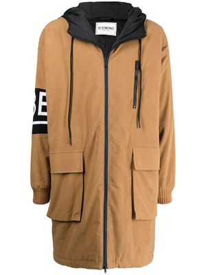 Iceberg parka à logo imprimé - Marron