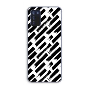 Zwarte vegen: Samsung Galaxy A03s Transparant Hoesje
