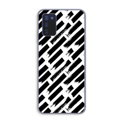 Zwarte vegen: Samsung Galaxy A03s Transparant Hoesje
