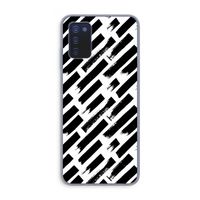 Zwarte vegen: Samsung Galaxy A03s Transparant Hoesje