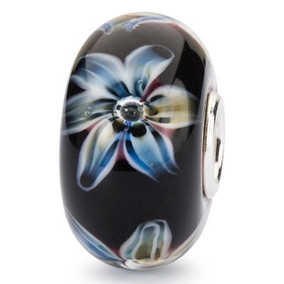 Trollbeads TGLBE-20291 Kraal Veerkrachtige bloem zilver-muranoglas