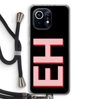 Monogram: Xiaomi Mi 11 Transparant Hoesje met koord