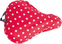 BASIL zadelovertrek "rosa" saddle cover red with white points