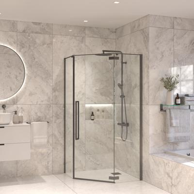 Vijfhoekige Douchecabine Sanivo Vigo 100x100x200 cm Gunmetal Vijfhoekige Douchecabine Sanivo Vigo 100x100x200 cm Gunmetal