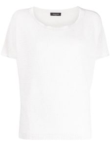 Fabiana Filippi side-slit knitted top - Blanc