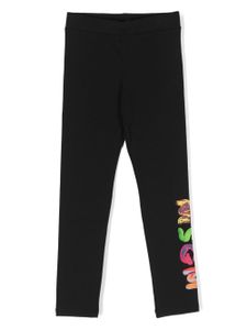 MSGM legging à logo imprimé - Noir