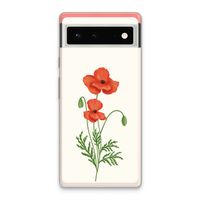 Red poppy: Google Pixel 6 Transparant Hoesje
