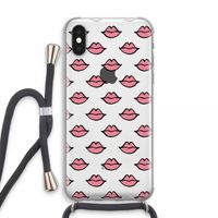 Lipjes: iPhone XS Max Transparant Hoesje met koord