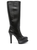 Paloma Barceló bottes en cuir 120 mm - Noir