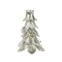 Kandelaar aluminium kerstboom zilver 17,75 cm Decoris - Decoris