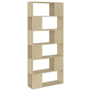 vidaXL Boekenkast/kamerscherm 80x24x186 cm bewerkt hout sonoma eiken