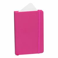 Notitieboekje met harde kaft en elastiek - roze - 9 x 14 cm - 100 blanco paginas