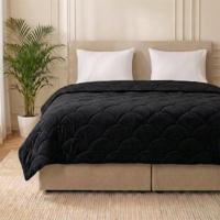 Wasbaar Easy Dekbed Zonder Overtrek - Zonder Overtrek Velvet Zwart - Exclusief Kussensloop - 240x200 Cm (Lits-Jumeaux) - Zydante 300 Gram Per M² - Dekbed-Discounter.nl